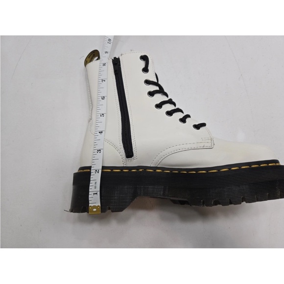 Dr. Martens Jadon Women Size 7 White Smooth Leather Platform Boots - Picture 11 of 11